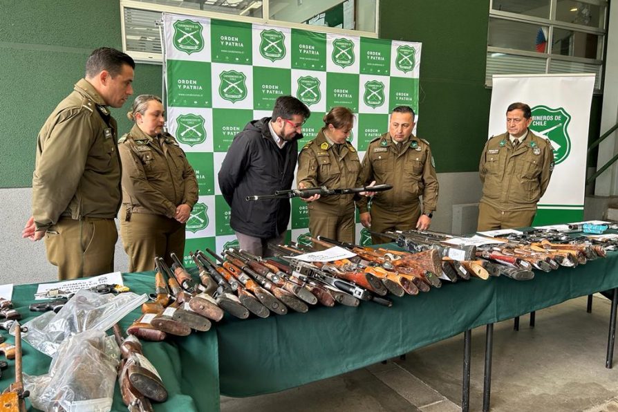 190 armas de fuego ha recuperado Carabineros este año en Ñuble