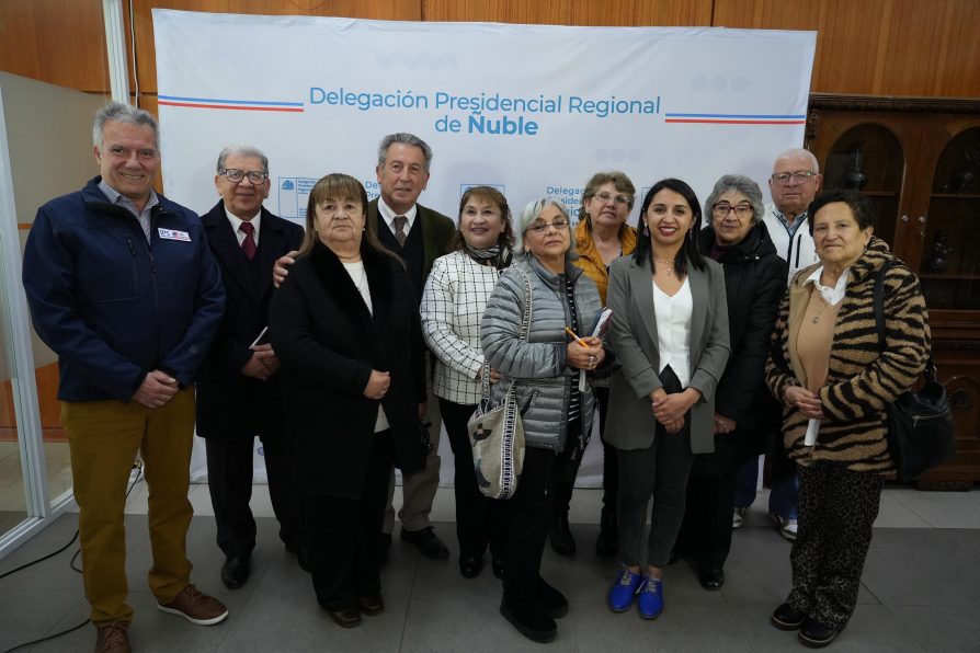 Delegado Rodrigo García se reunió con adultos mayores beneficiados con el aumento de la PGU en Ñuble