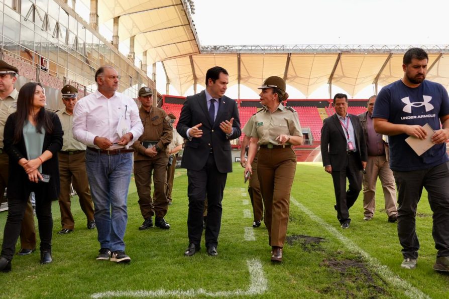 Delegado Presidencial y autoridades supervisan medidas de seguridad para partido entre Ñublense y Universidad Católica
