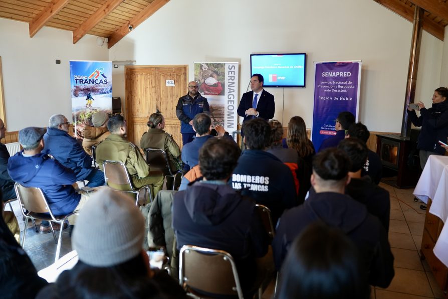 Delegado Presidencial encabeza reunión preventiva en Las Trancas por alerta amarilla en Nevados de Chillán