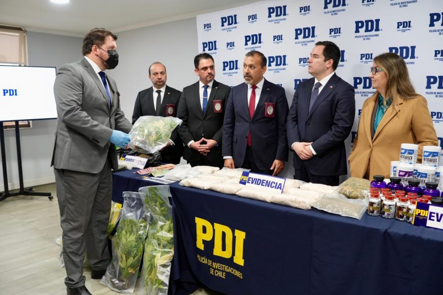 Investigación de Fiscalía y PDI de Ñuble por robo de suplementos alimentarios deriva en masiva incautación de drogas